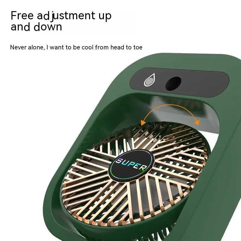 Air Conditioning Fan Desk Misting Fan Air Cooler Cooling USB Rechargeable Humidifier Portable Spray Fan With 3 Wind Speeds Mist Fan For Home - Irfan khan collection