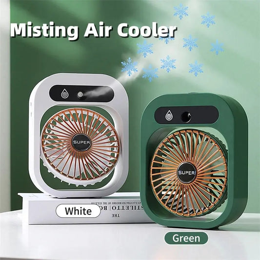 Air Conditioning Fan Desk Misting Fan Air Cooler Cooling USB Rechargeable Humidifier Portable Spray Fan With 3 Wind Speeds Mist Fan For Home - Irfan khan collection