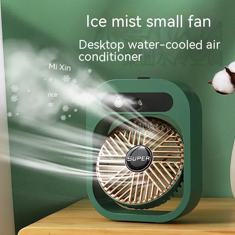 Air Conditioning Fan Desk Misting Fan Air Cooler Cooling USB Rechargeable Humidifier Portable Spray Fan With 3 Wind Speeds Mist Fan For Home - Irfan khan collection