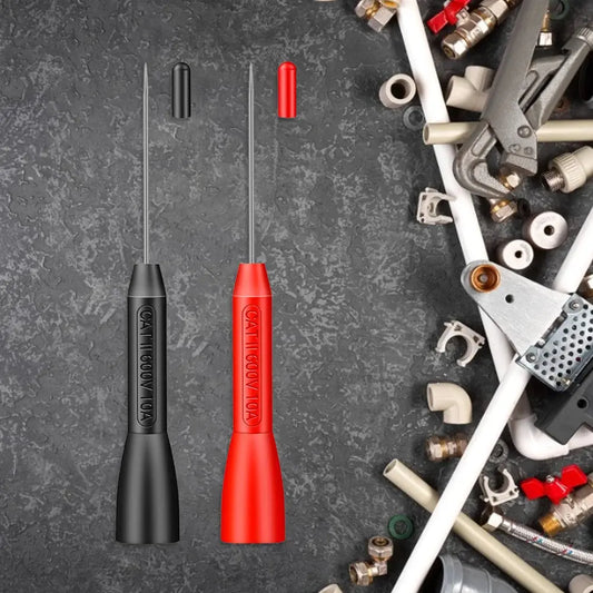 50-2PCS Multimeter Test Probe 0.7mm 30V Car Tip Probes Diagnostic Tools Test Leads Extention Back Piercing Needle Tip Probes - Irfan khan collection