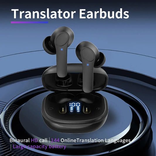 B11 Translator Earbuds 144 Languages Real Time Translator Earphones Smart Voice Translator Earbuds ENC Noise Canceling Wireless - Irfan khan collection