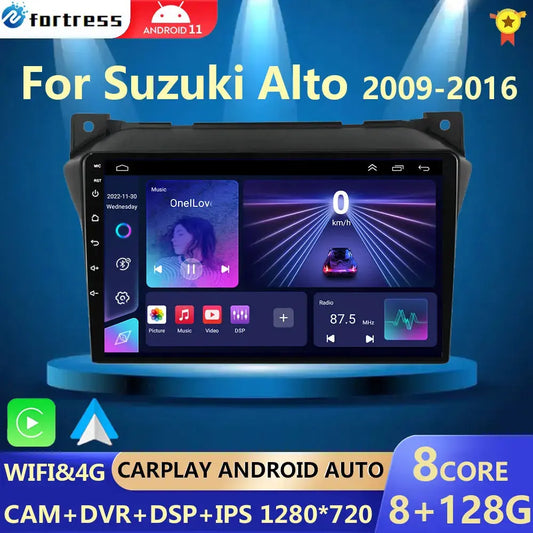 Android 12 2G+32G For Suzuki Alto 2009 2010 2011 2012 2013 2014 2015 2016 Multimedia Stereo Car DVD Player Navigation GPS Radio - Irfan khan collection